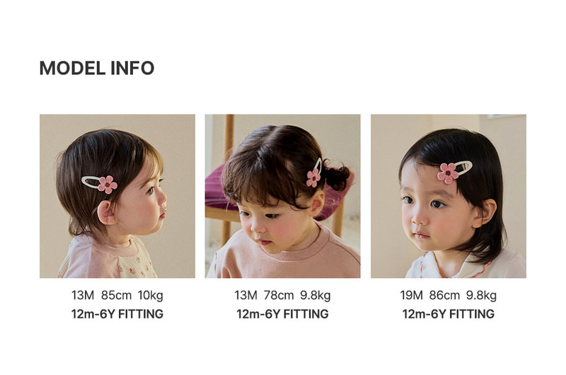 Zeffrin Barrettes Set (set of 5) by Kids Clara for Baby - view 7