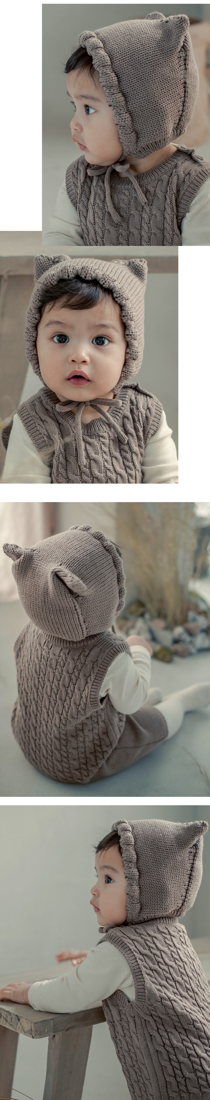 Fla Knit Baby Bonnet by Kids Clara for Baby - view 6