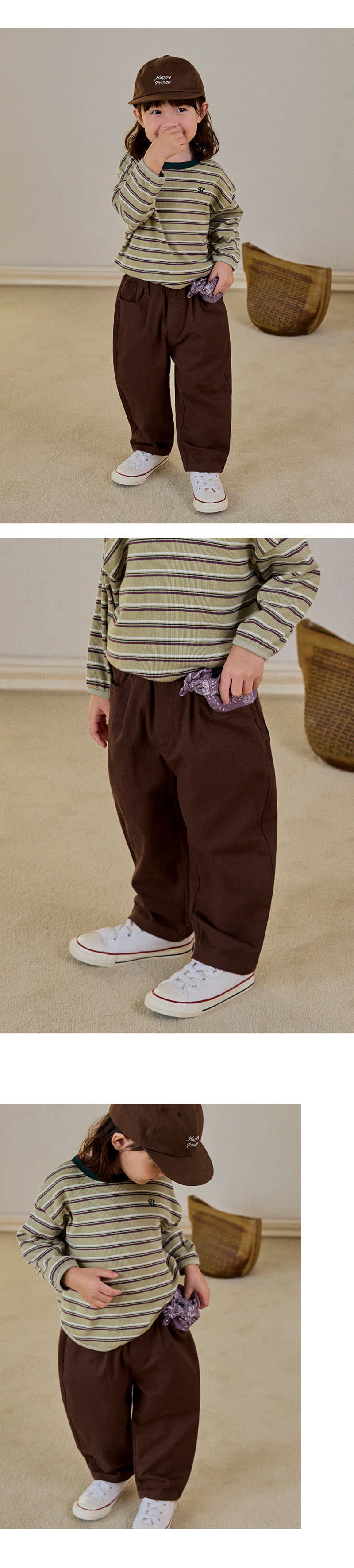 Sepia Curved Pants by Kids Clara for Baby - view 2