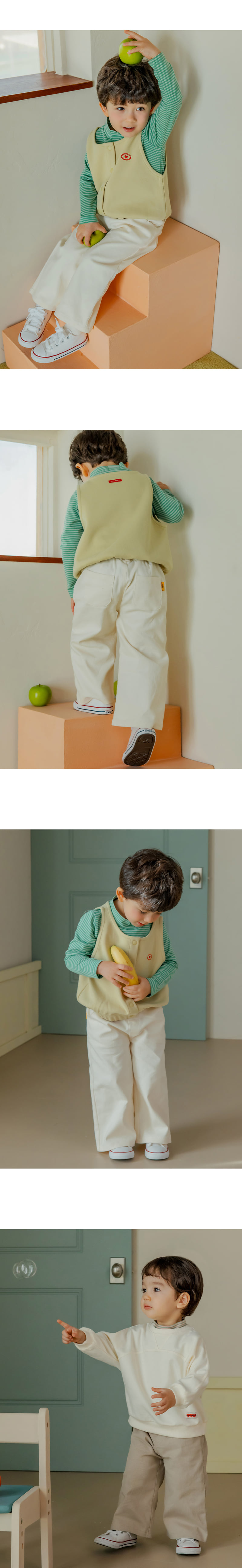 Milk Wide Pants by Kids Clara for Baby - view 4