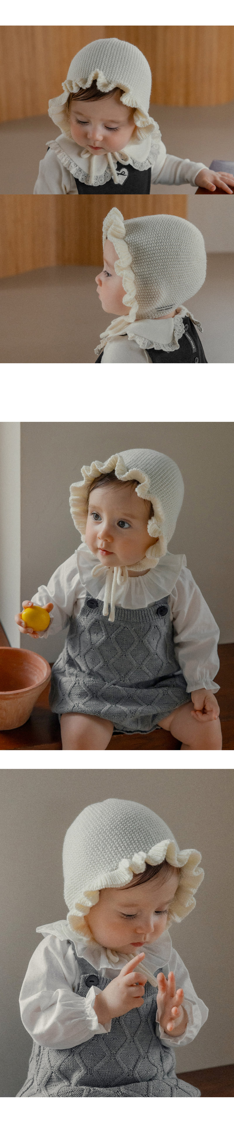 Rosen Frill Knit Bonnet by Kids Clara for Baby - view 2
