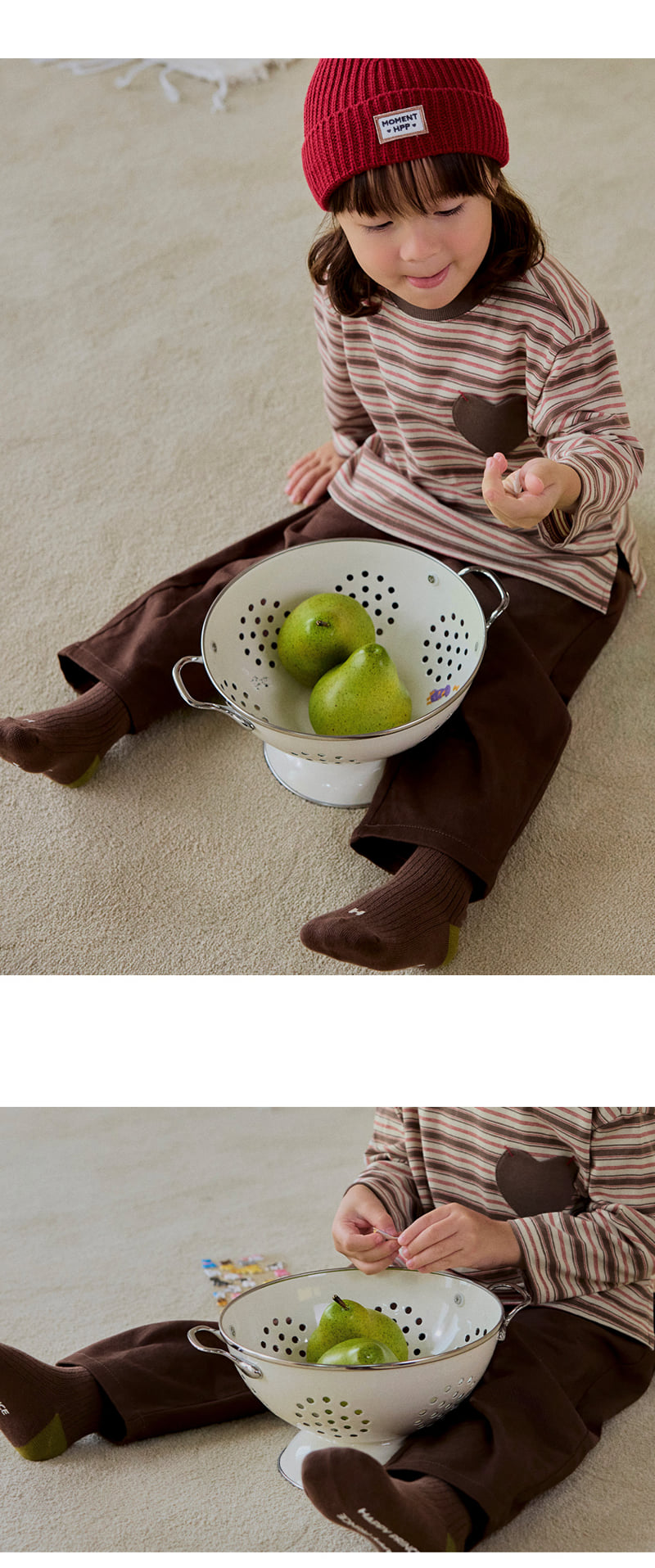 Sepia Curved Pants by Kids Clara for Baby - view 3