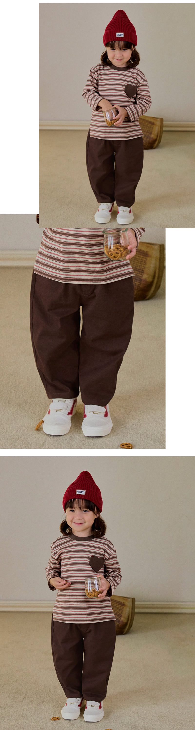 Sepia Curved Pants by Kids Clara for Baby - view 4