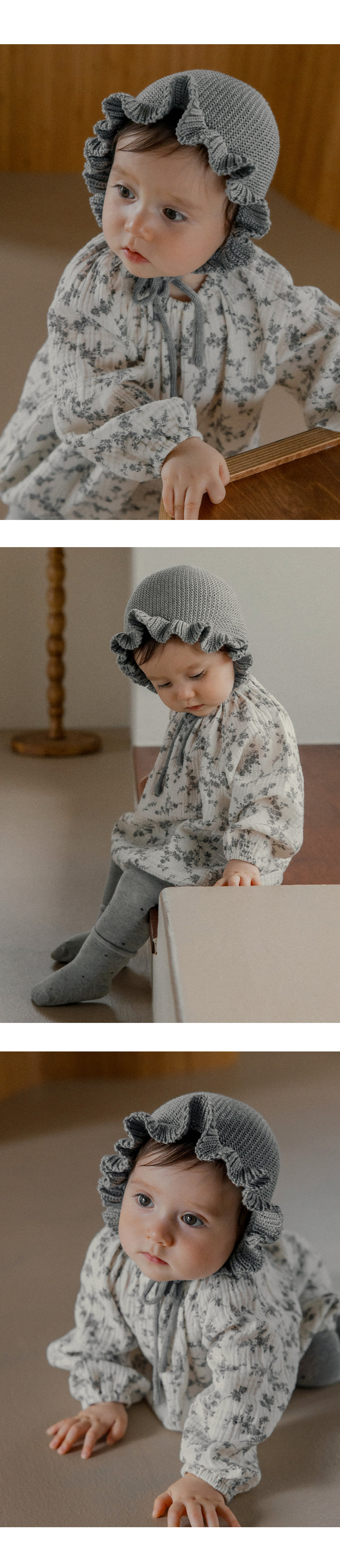 Rosen Frill Knit Bonnet by Kids Clara for Baby - view 4
