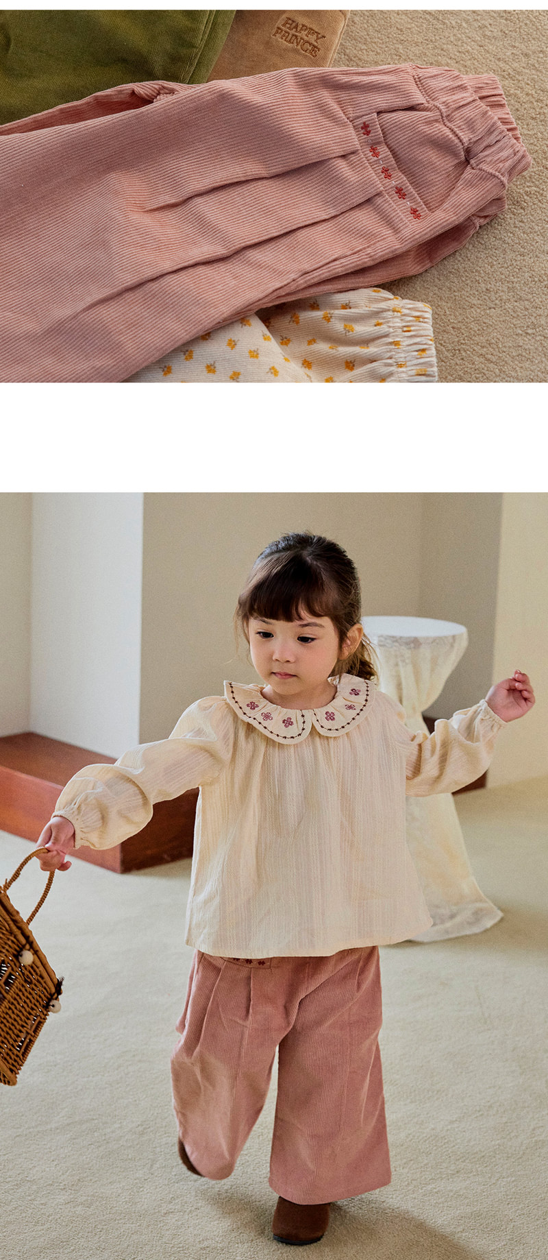 Jella Corduroy Wide Pants by Kids Clara for Baby - view 5