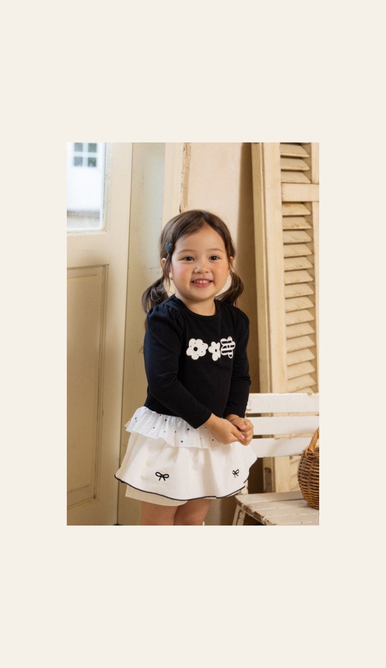 Flower Cluster Embroidery Tee by Kikimora for Child - view 11