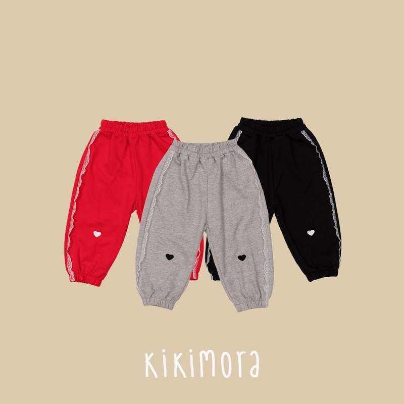 Heart Lace Jogger Pants by Kikimora for Child - view 2