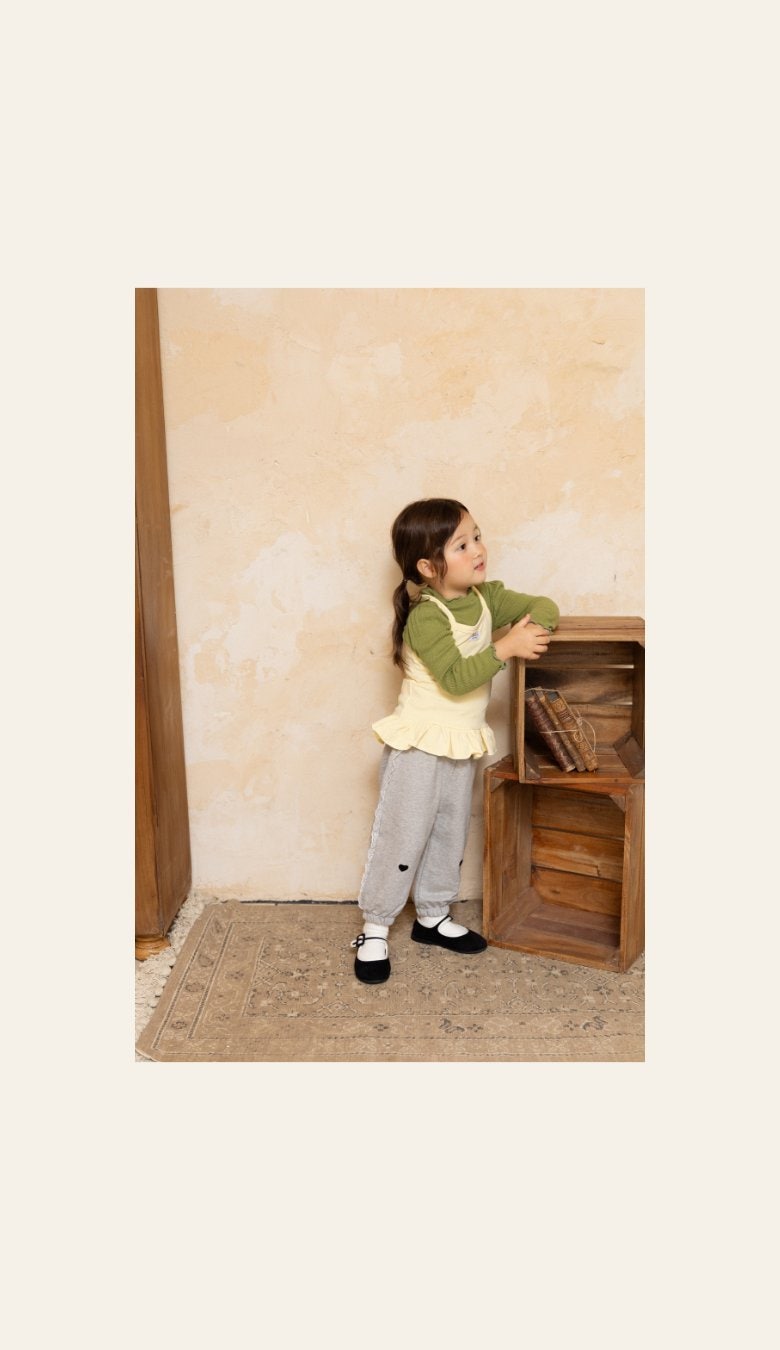 Heart Lace Jogger Pants by Kikimora for Child - view 5
