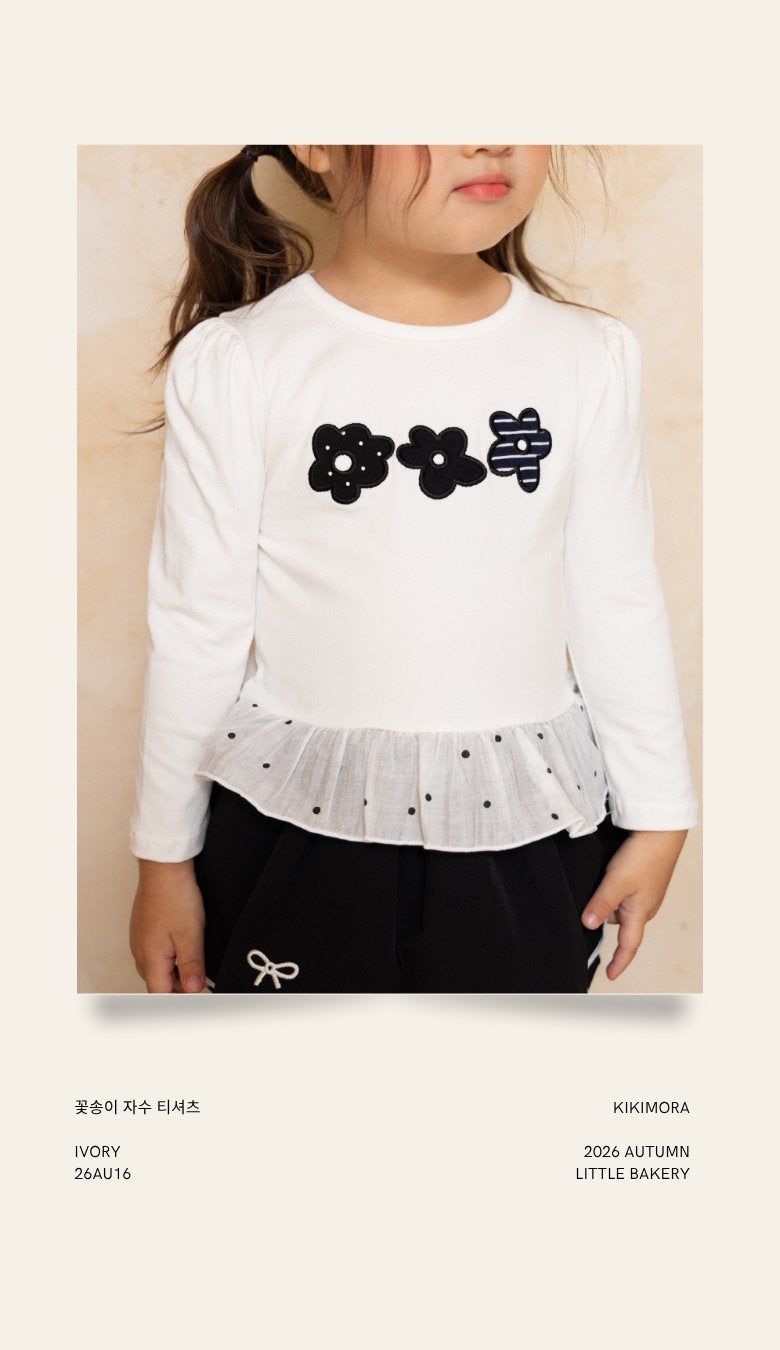 Flower Cluster Embroidery Tee by Kikimora for Child - view 4