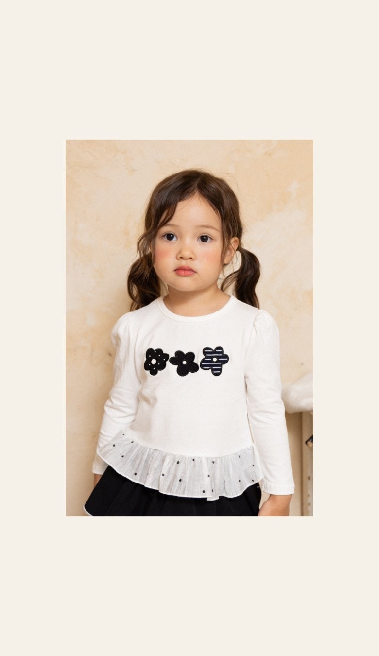 Flower Cluster Embroidery Tee by Kikimora for Child - view 5