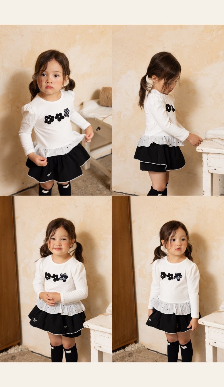 Flower Cluster Embroidery Tee by Kikimora for Child - view 6