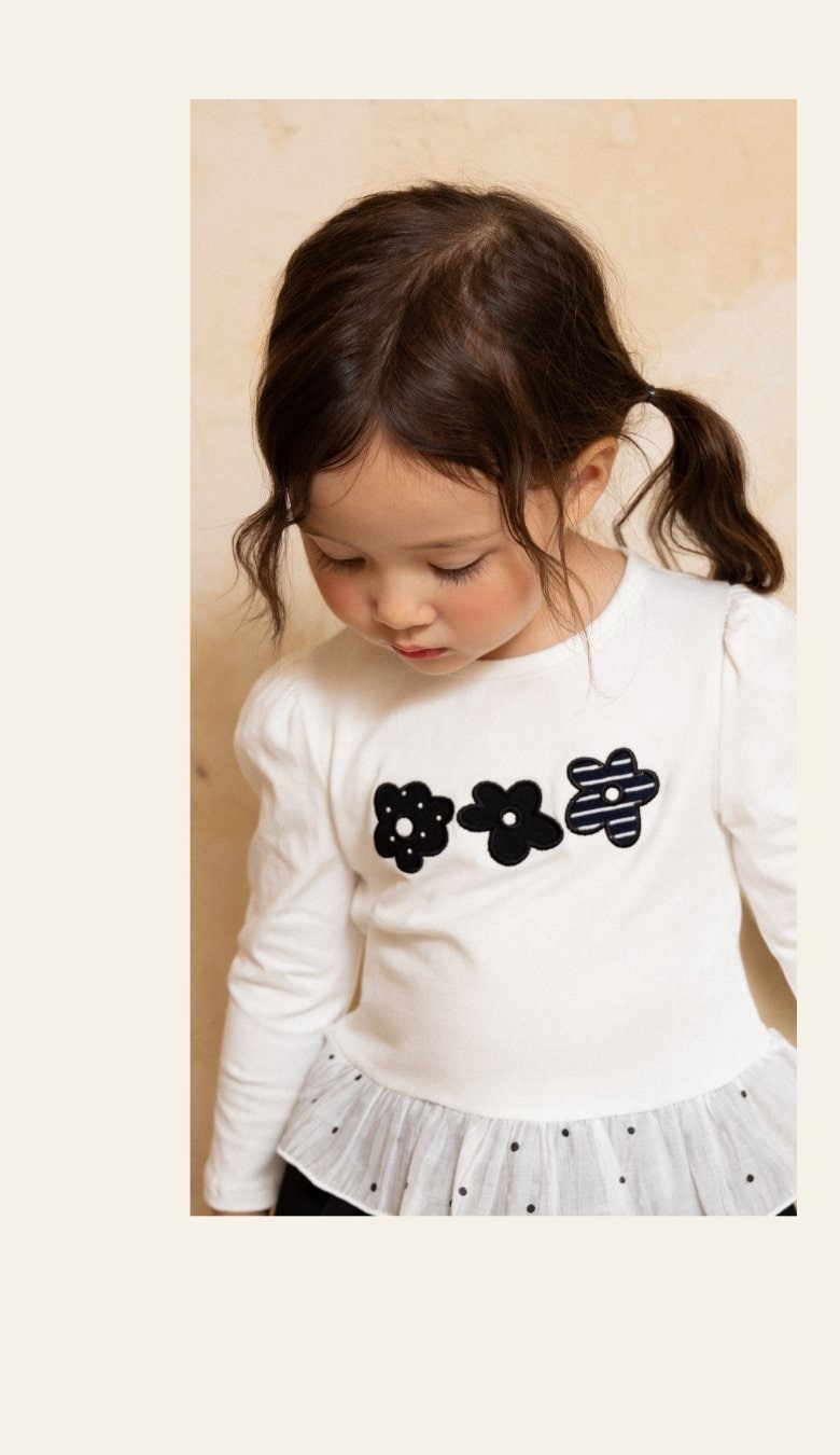 Flower Cluster Embroidery Tee by Kikimora for Child - view 7