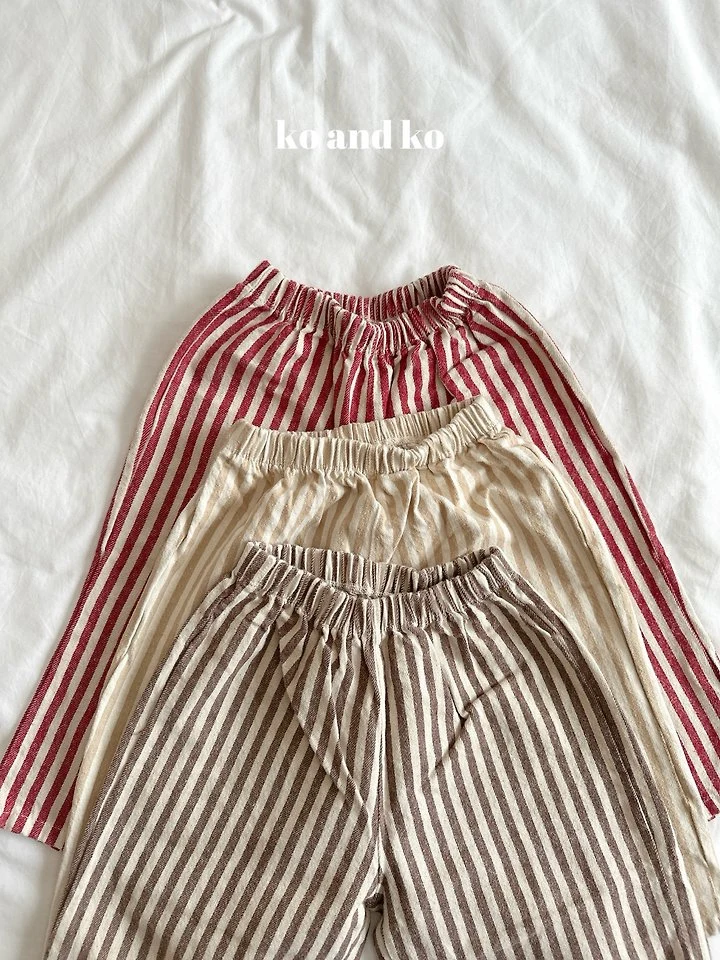 Stripe Wide Pants by Ko And Ko for Child - view 4