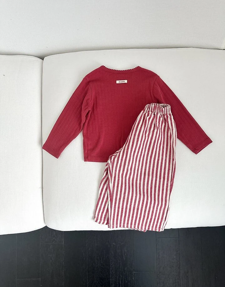 Stripe Wide Pants by Ko And Ko for Child - view 5