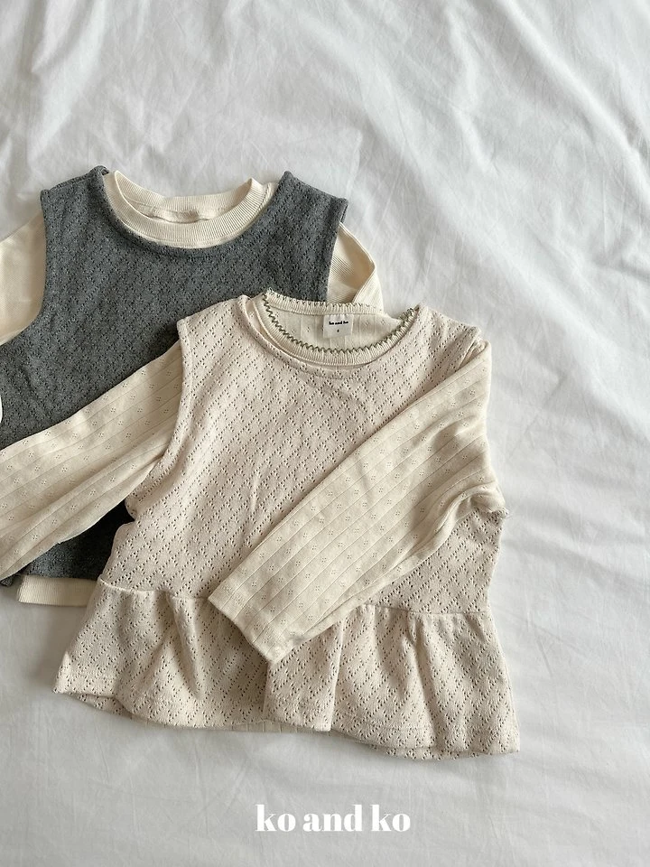 Knit Shirring Top by Ko And Ko for Child - view 3