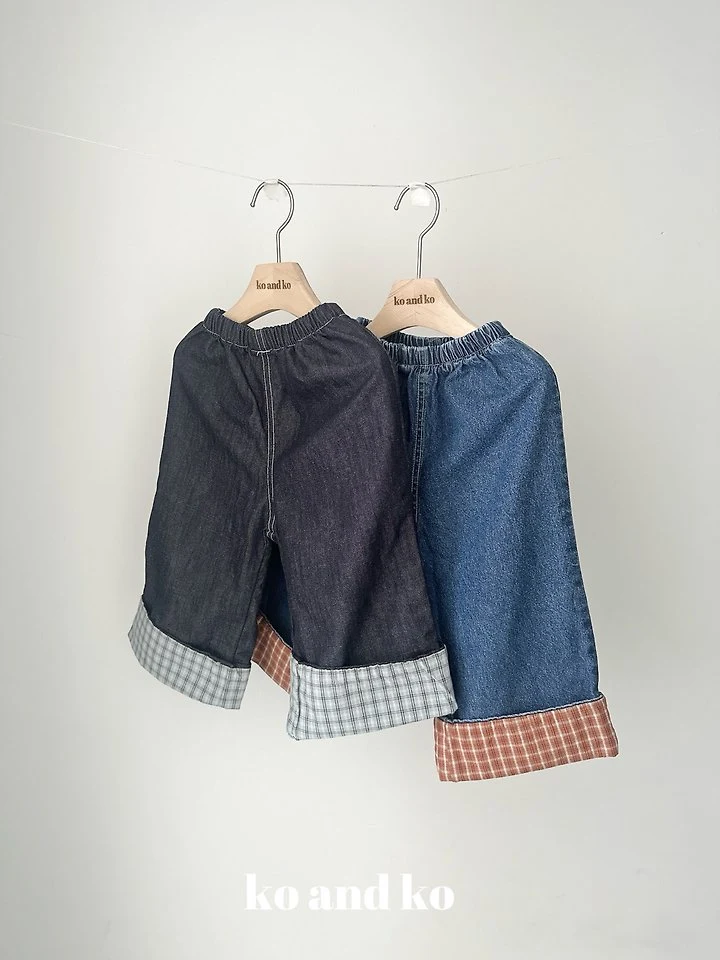 Check Duri Denim Pants by Ko And Ko for Child - view 2