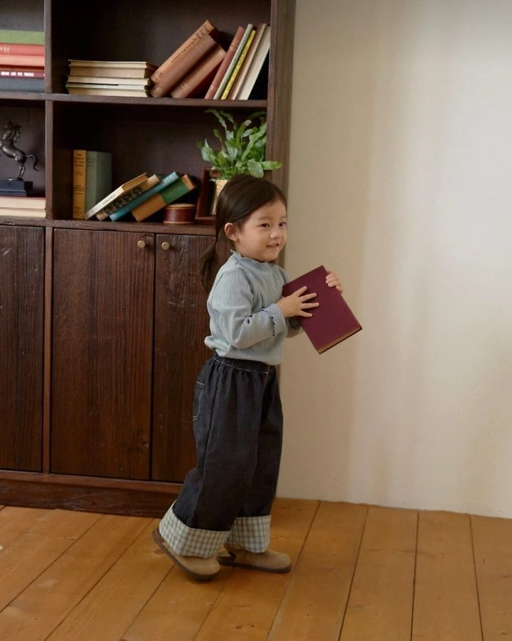 Check Duri Denim Pants by Ko And Ko for Child - view 7