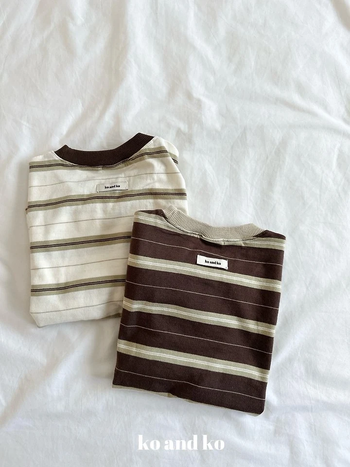 Autumn Stripe Tee by Ko And Ko for Child - view 1