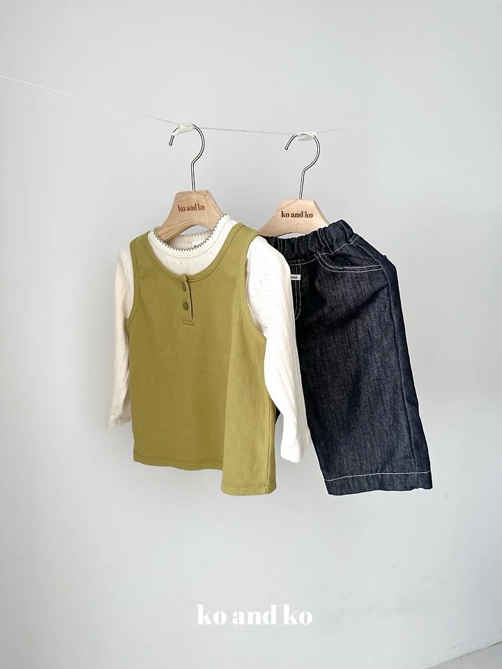 Non Faded Denim Pants by Ko And Ko for Child - view 4