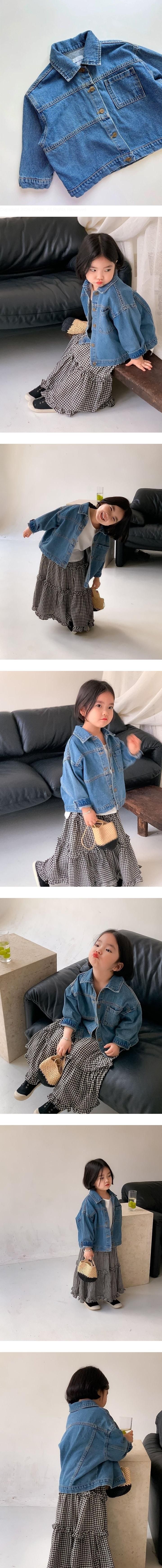 Marron Denim Jacket by Little Rabbit for Child - view 1