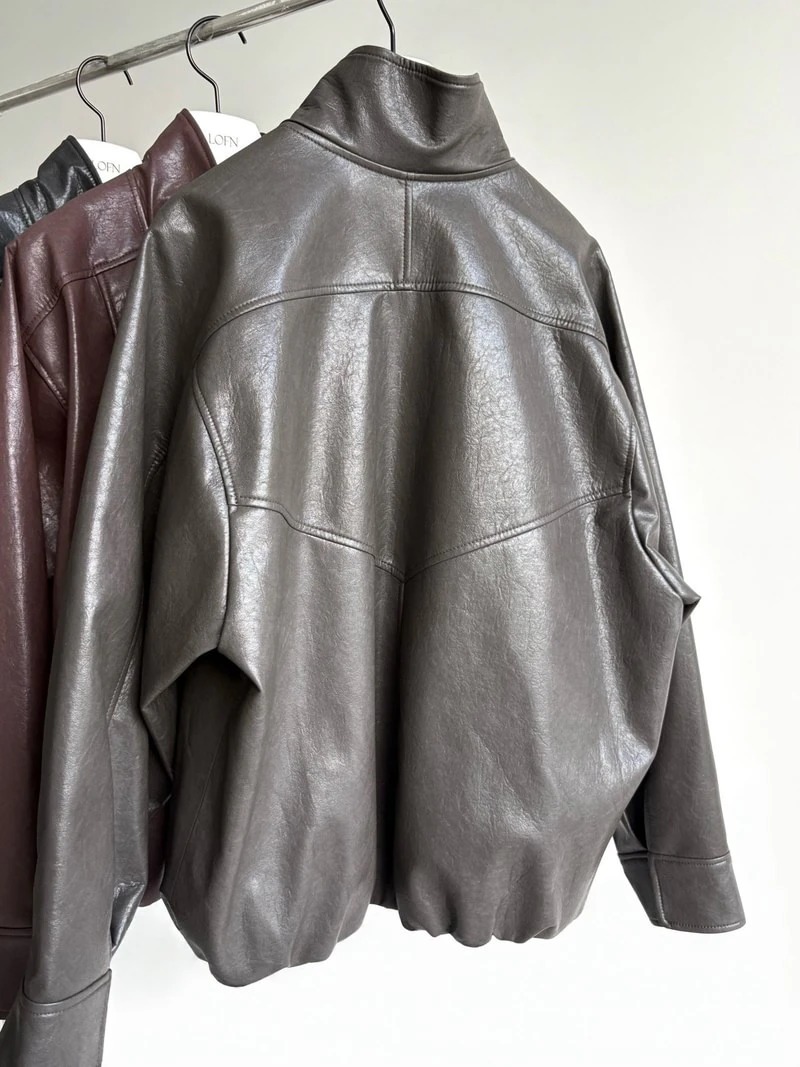 Lala Leather Jumper by Lofn for Women - view 7