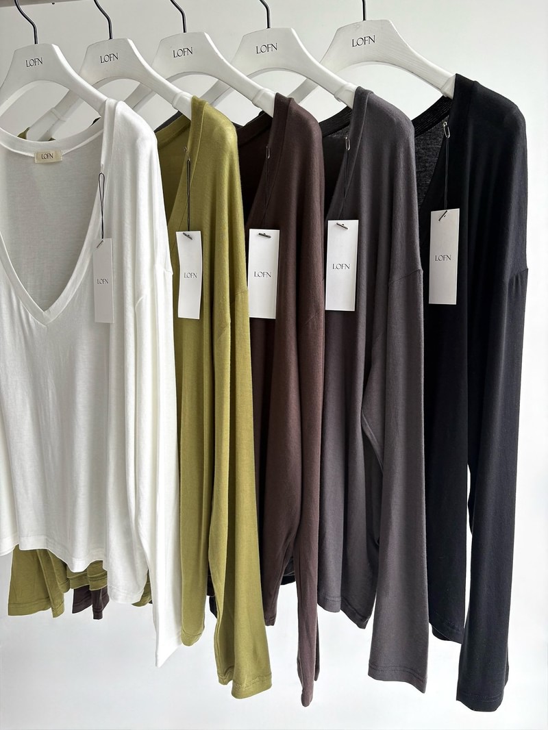 Mumu V-neck Top by Lofn for Women - view 1