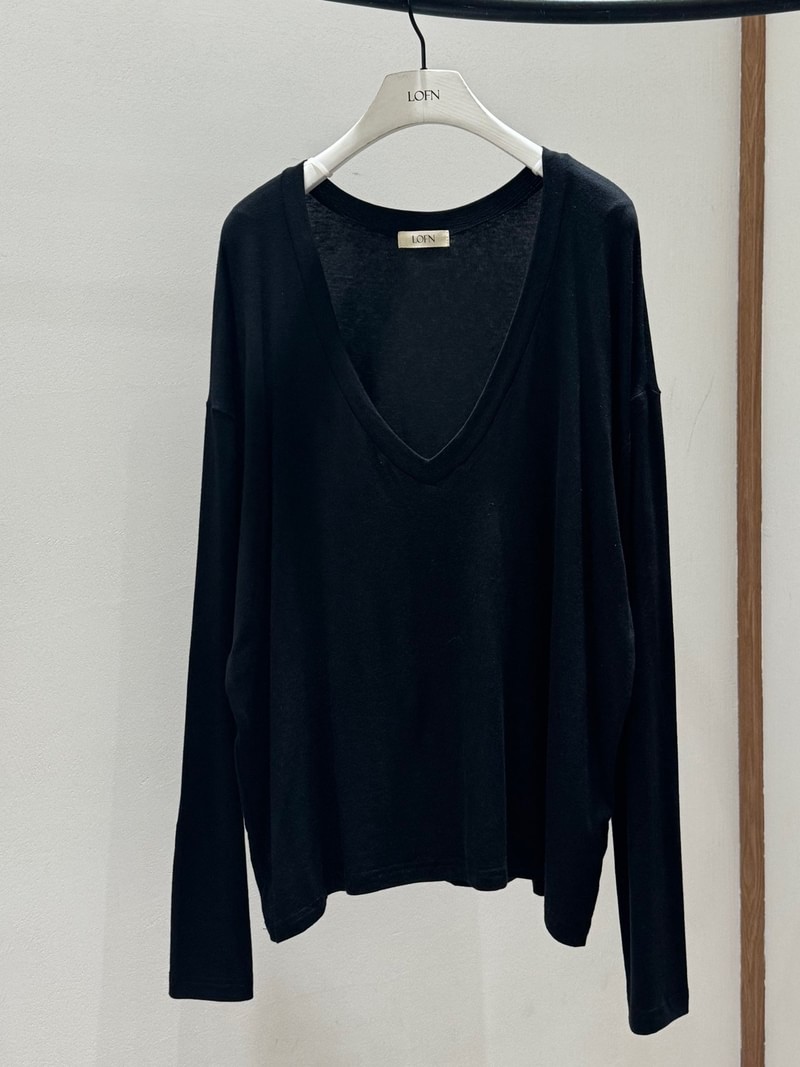 Mumu V-neck Top by Lofn for Women - view 3