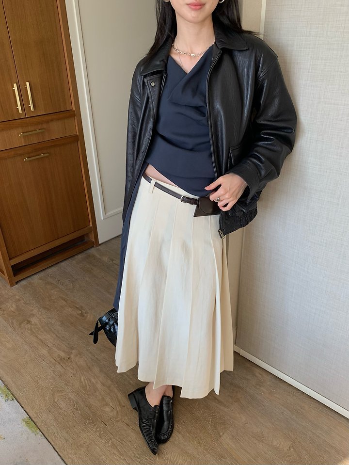 Nutty Pleats Skirt by Lofn for Women - view 7