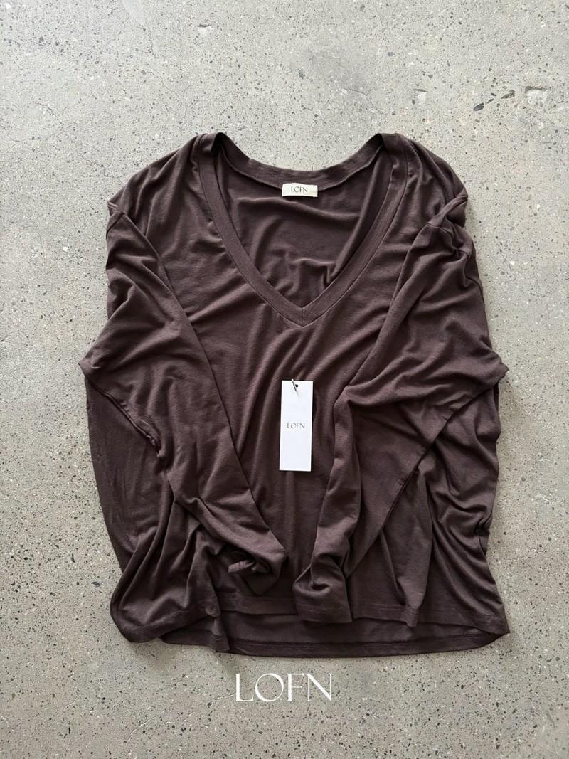 Mumu V-neck Top by Lofn for Women - view 2