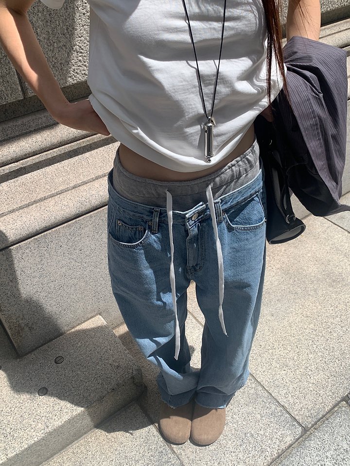 Double Denim Pants by Logarden for Women - view 11
