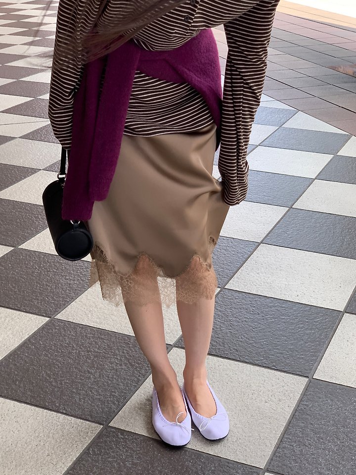 Lita Satin Skirt by Logarden for Women - view 5