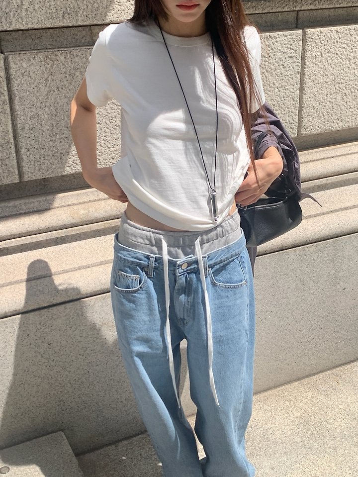 Double Denim Pants by Logarden for Women - view 7