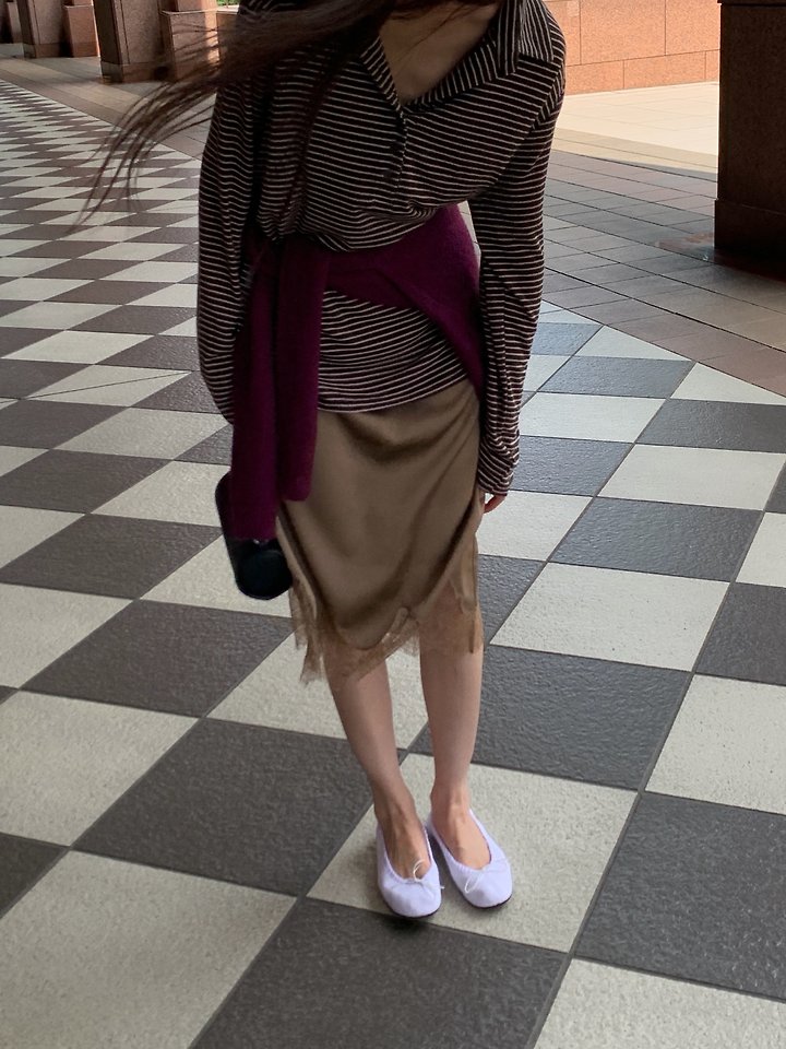 Lita Satin Skirt by Logarden for Women - view 6