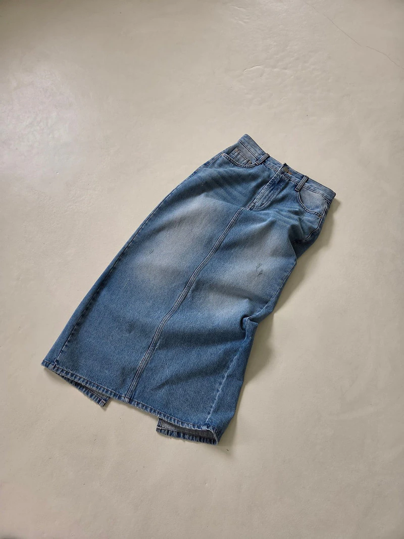 Denim Long Skirt by Made for Women - view 4
