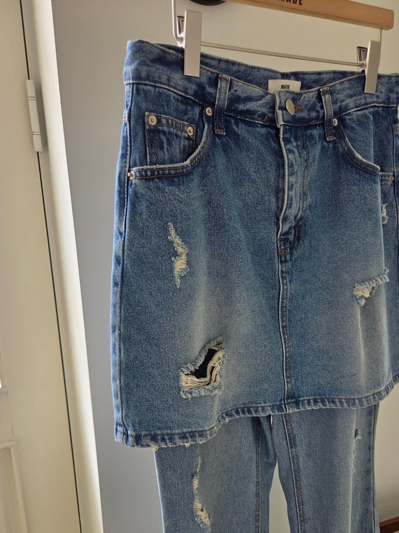 Bread Denim Skirt Pants by Made for Women - view 6