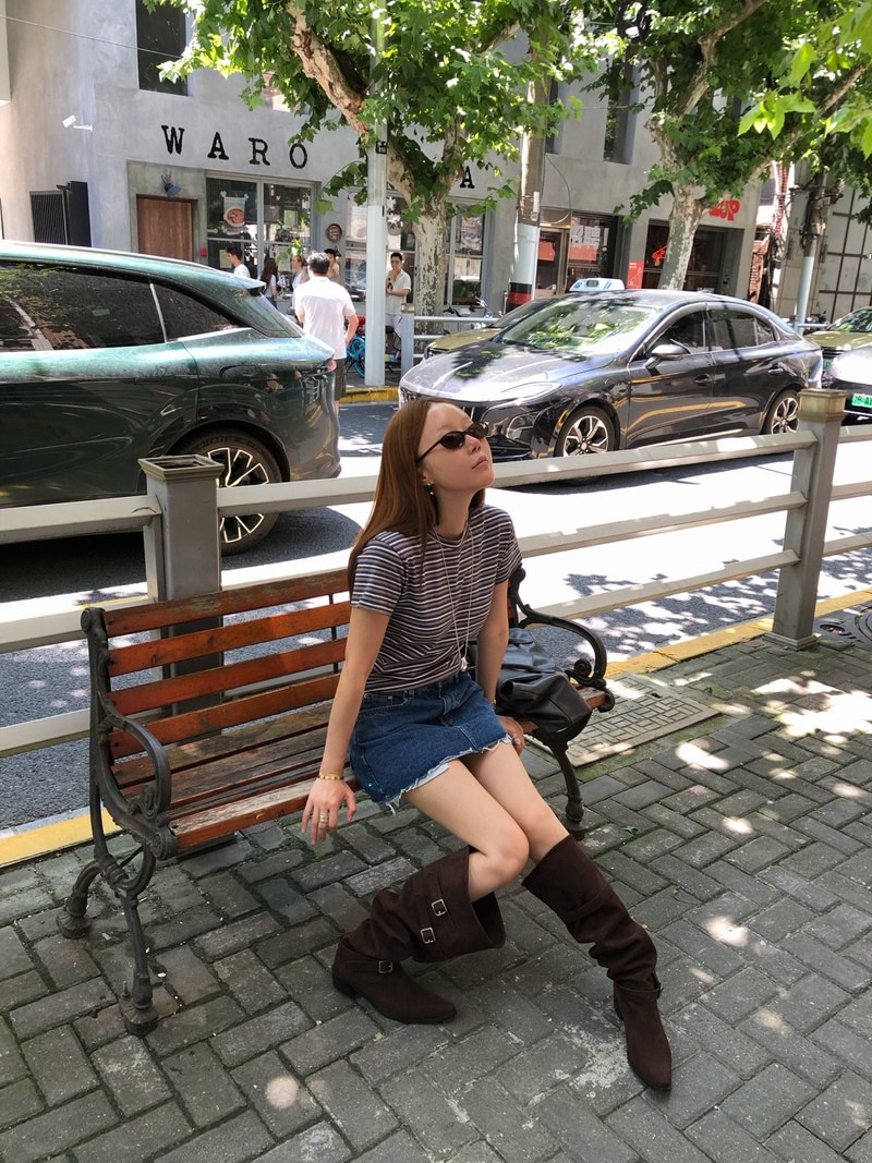 Melbourne Denim Skirt by Made for Women - view 6