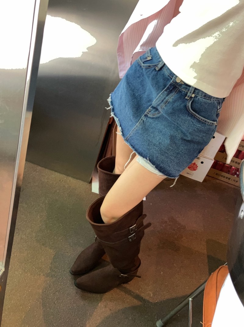 Bucklet Suede Boots by Made for Women - view 8