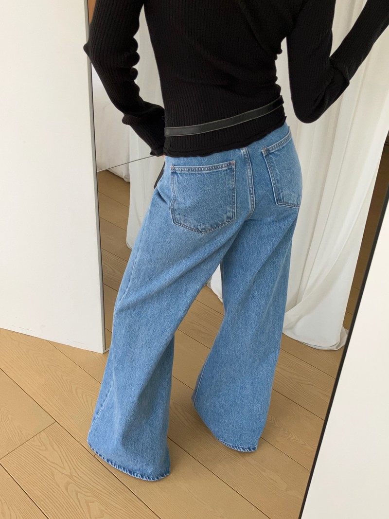 Rumi Wide Denim Pants by Made for Women - view 1