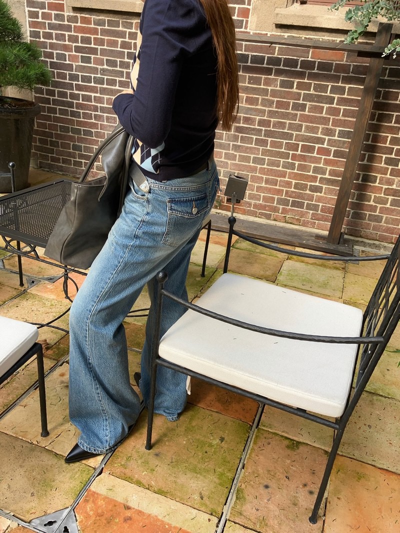Dusty Denim Pants by Made for Women - view 4