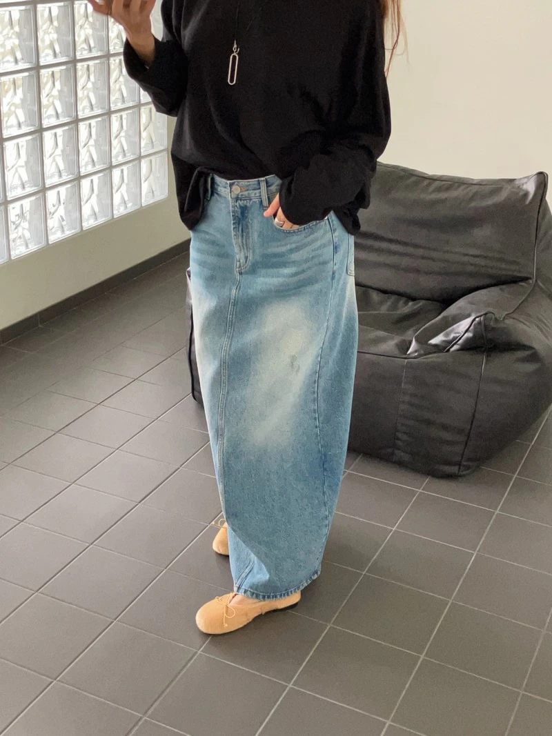 Denim Long Skirt by Made for Women - view 1
