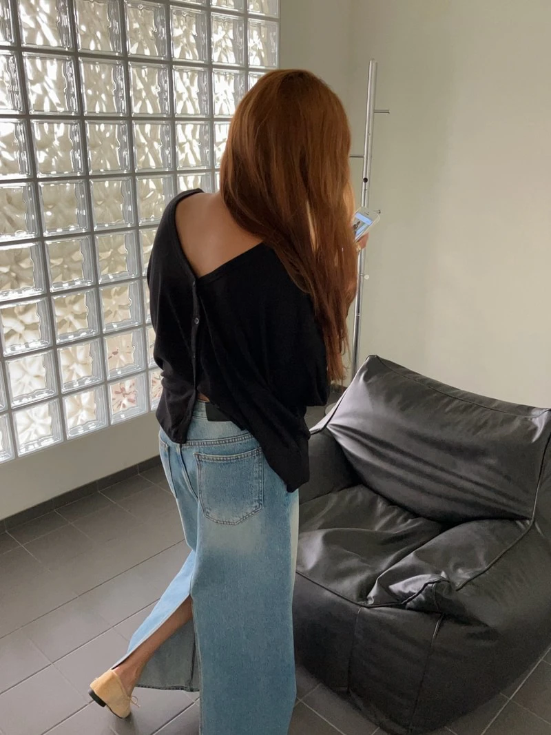 Denim Long Skirt by Made for Women - view 3