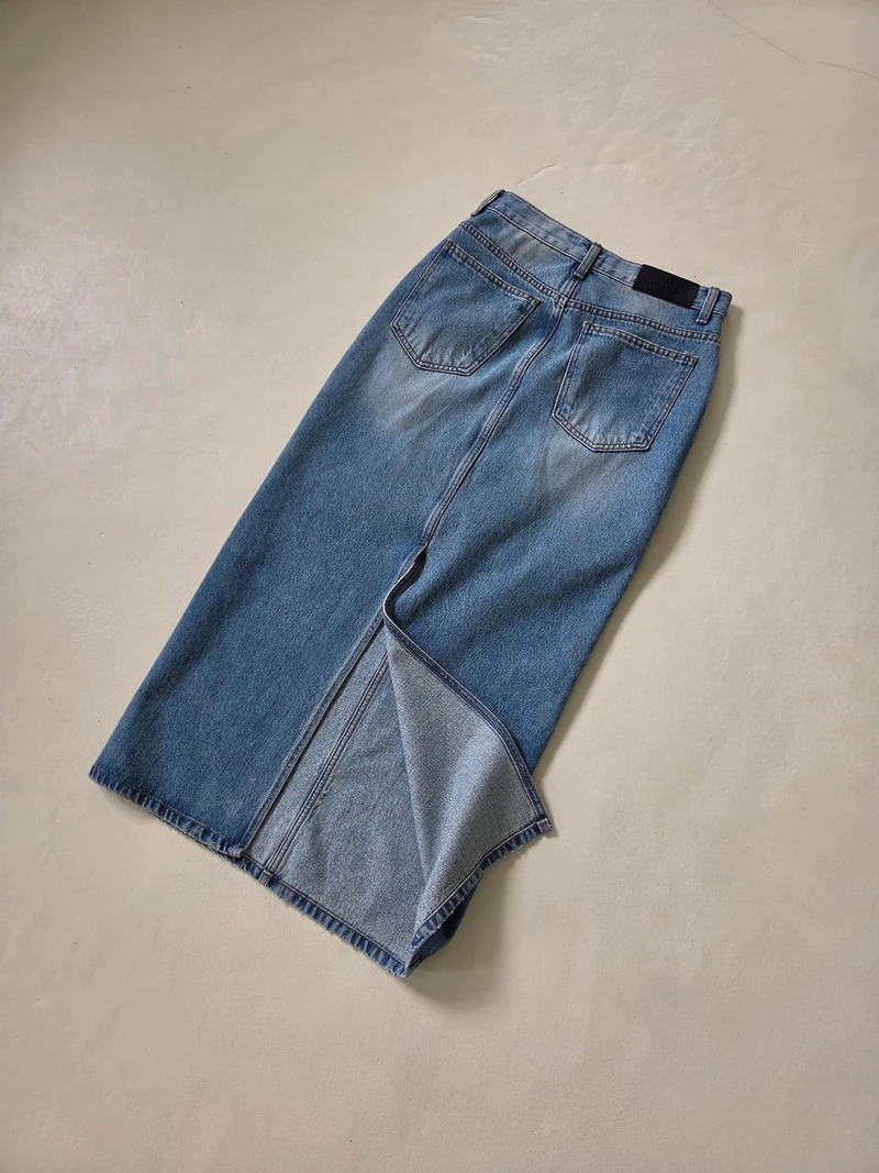Denim Long Skirt by Made for Women - view 5