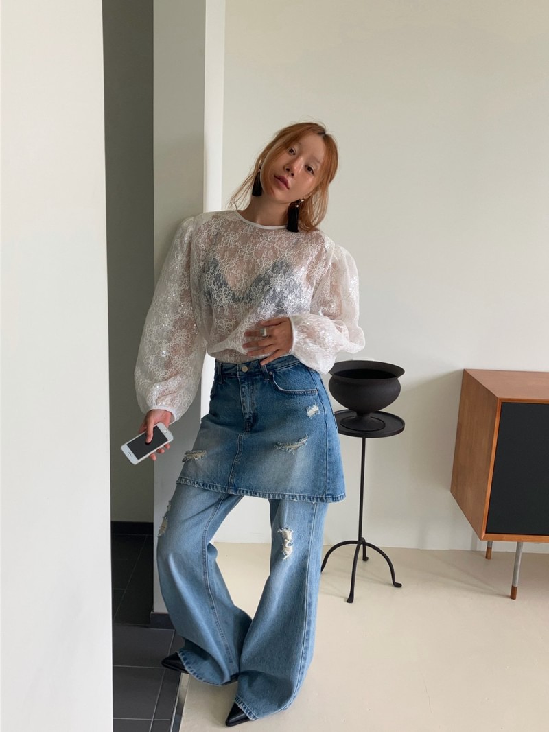 Bread Denim Skirt Pants by Made for Women - view 1