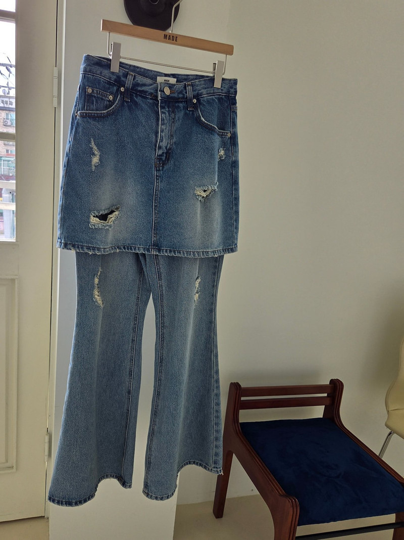 Bread Denim Skirt Pants by Made for Women - view 5