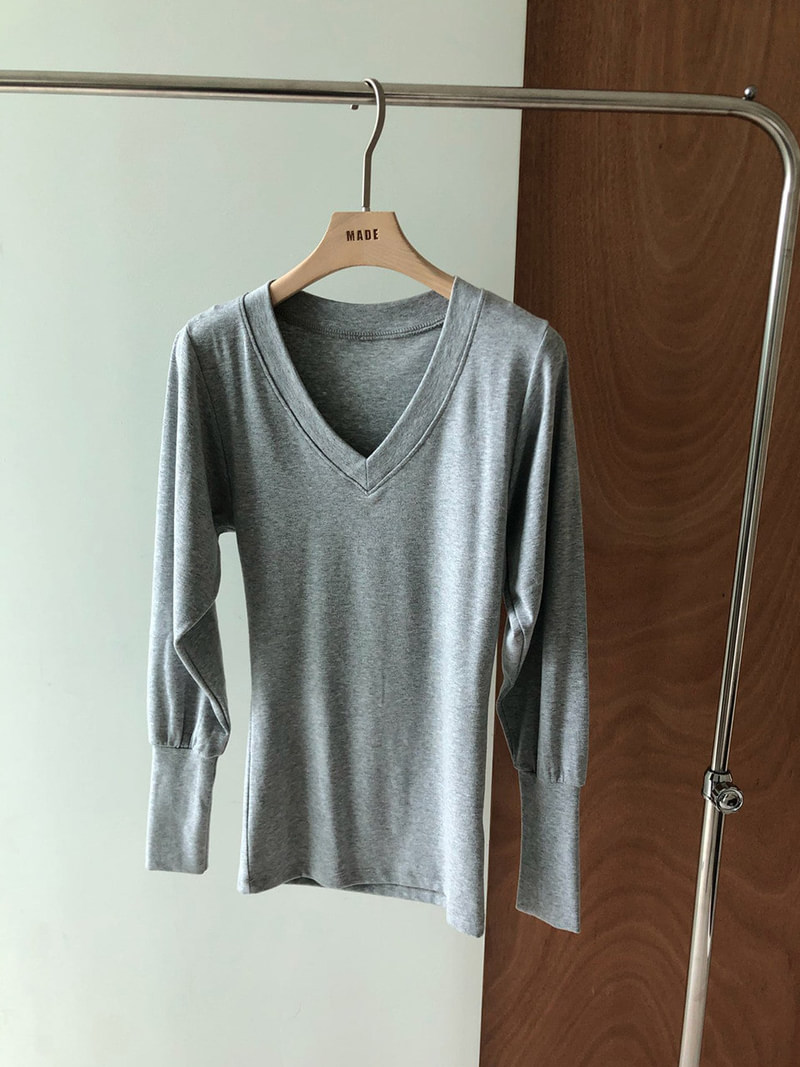 V Shirring Tee by Made for Women - view 7