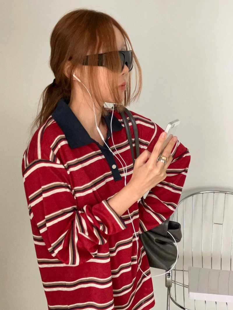 Noise Collar Tee by Made for Women - view 2