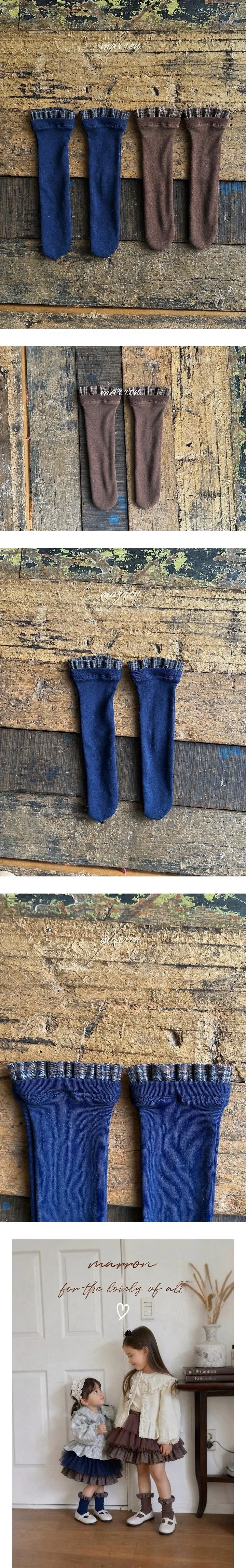 Check Socks by Marron for Baby - view 1