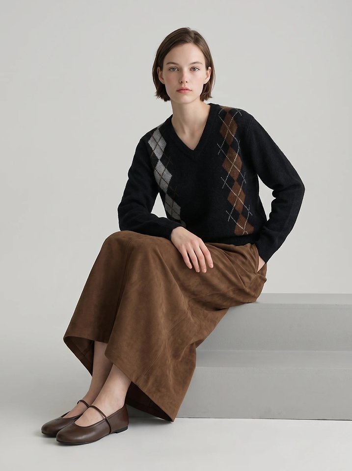 Suede Pencil Skirt by Merry J for Women - view 1