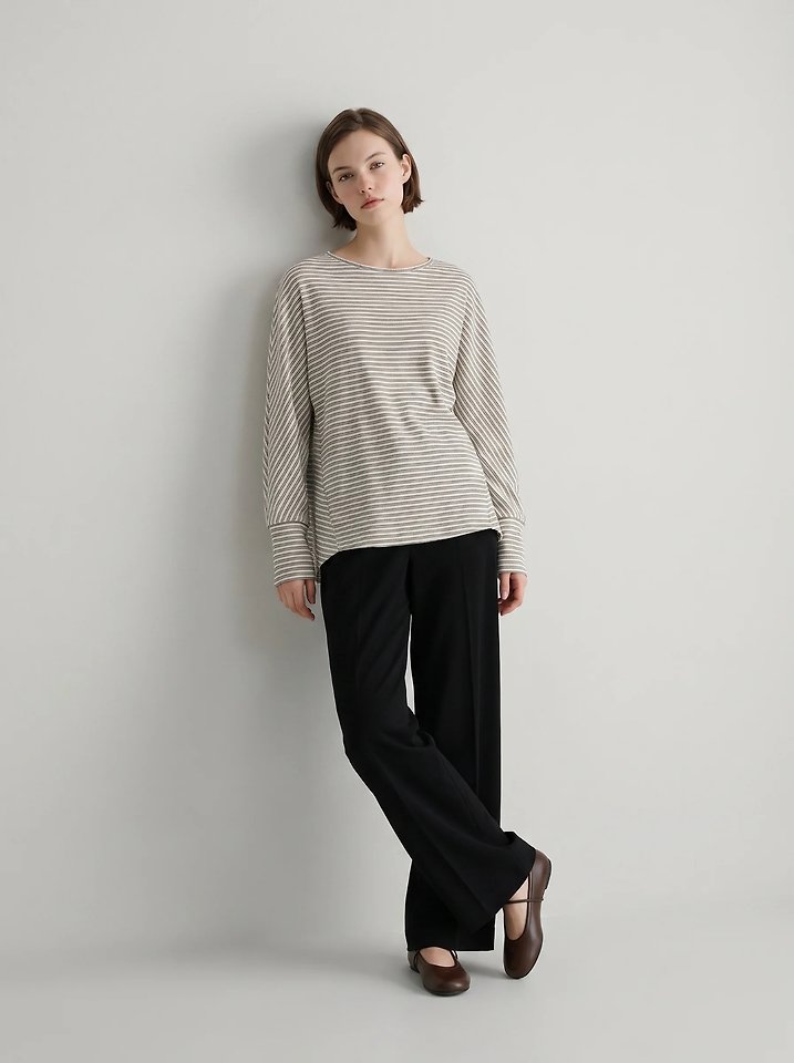 Latte Striped Tee by Merry J for Women - view 3