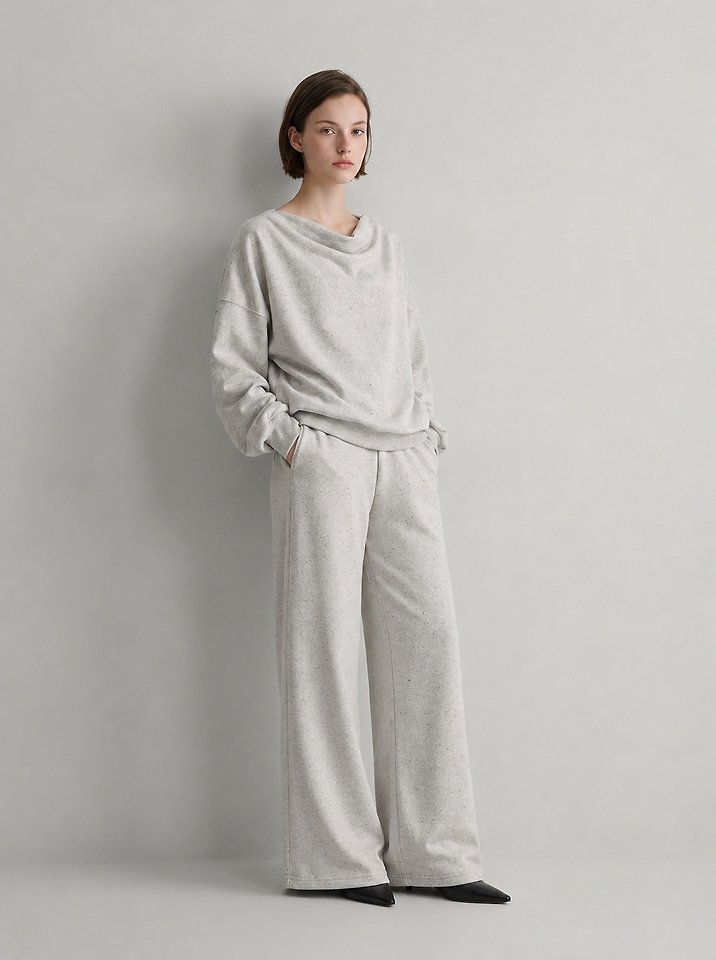 Chocochip Cowl Off-Shoulder Tee + Chocochip Pants by Merry J for Women - view 3